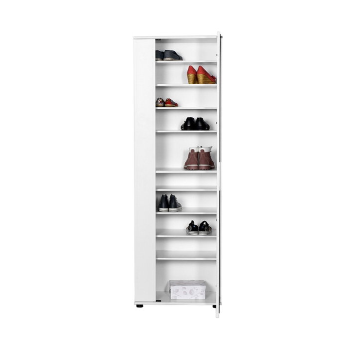 Hanah Home Zapatero con Puerta de Espejo Blanco Hanah Home Zapatero con Puerta de Espejo Blanco